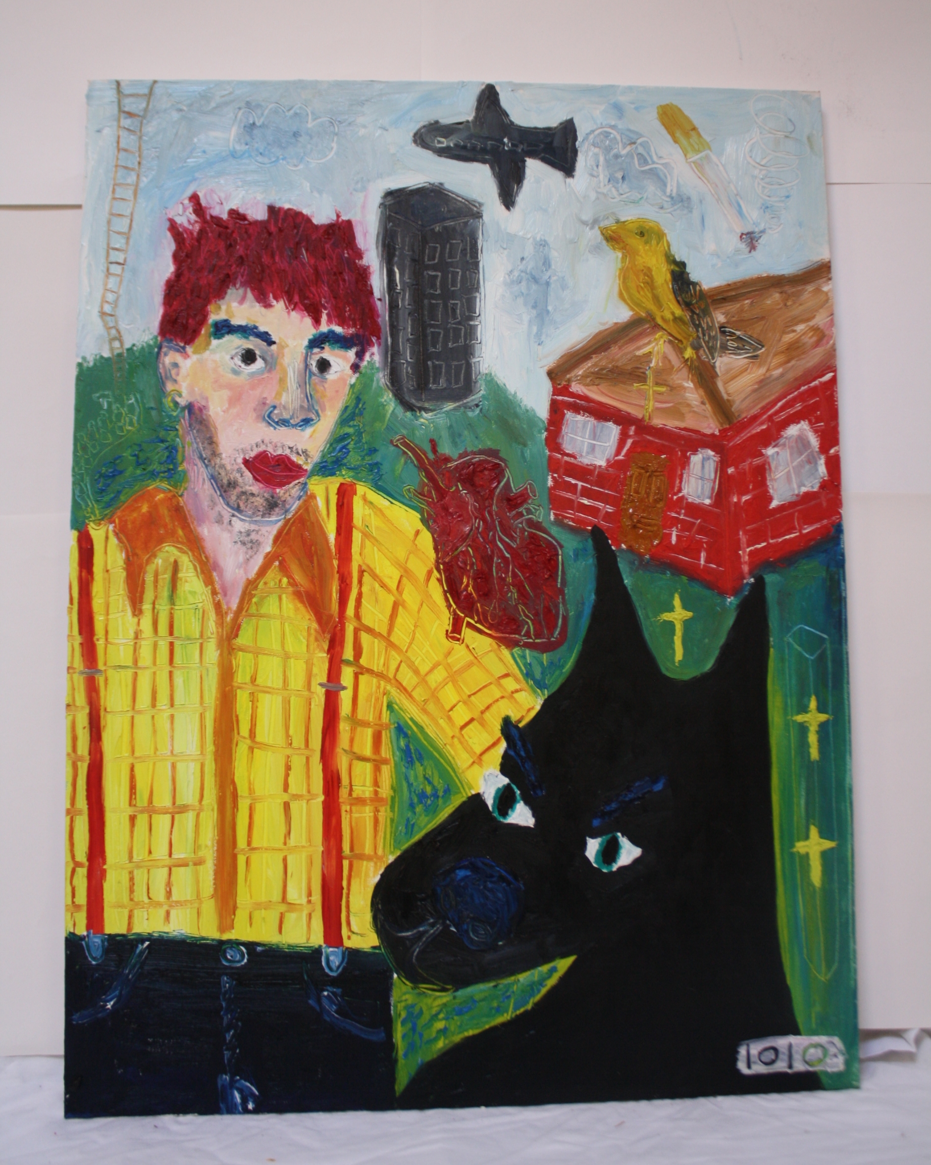 Self-portrait with dog